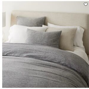 West Elm | Slate Melange Gray European Flax Linen Duvet Cover